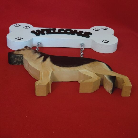 Wendy Country Critters Welcome Dog Sign German Shepherd - Picture 4 of 11